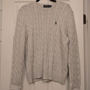 Polo by Ralph Lauren Gray Cable Knit Sweater for Men